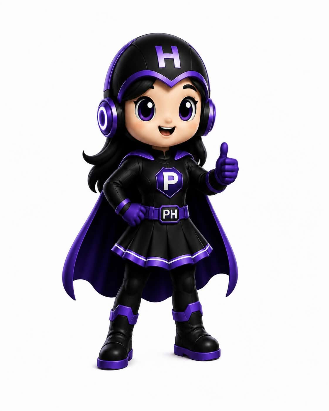 Hera, the HeroPeak mascot, giving a thumbs up